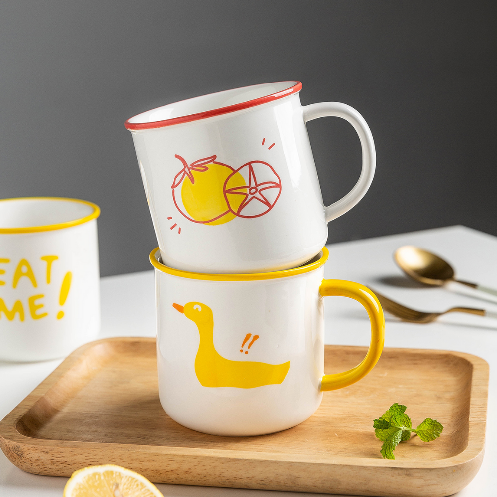 Unique Creative Printed Ceramic Coffee Mugs - Grafton Collection