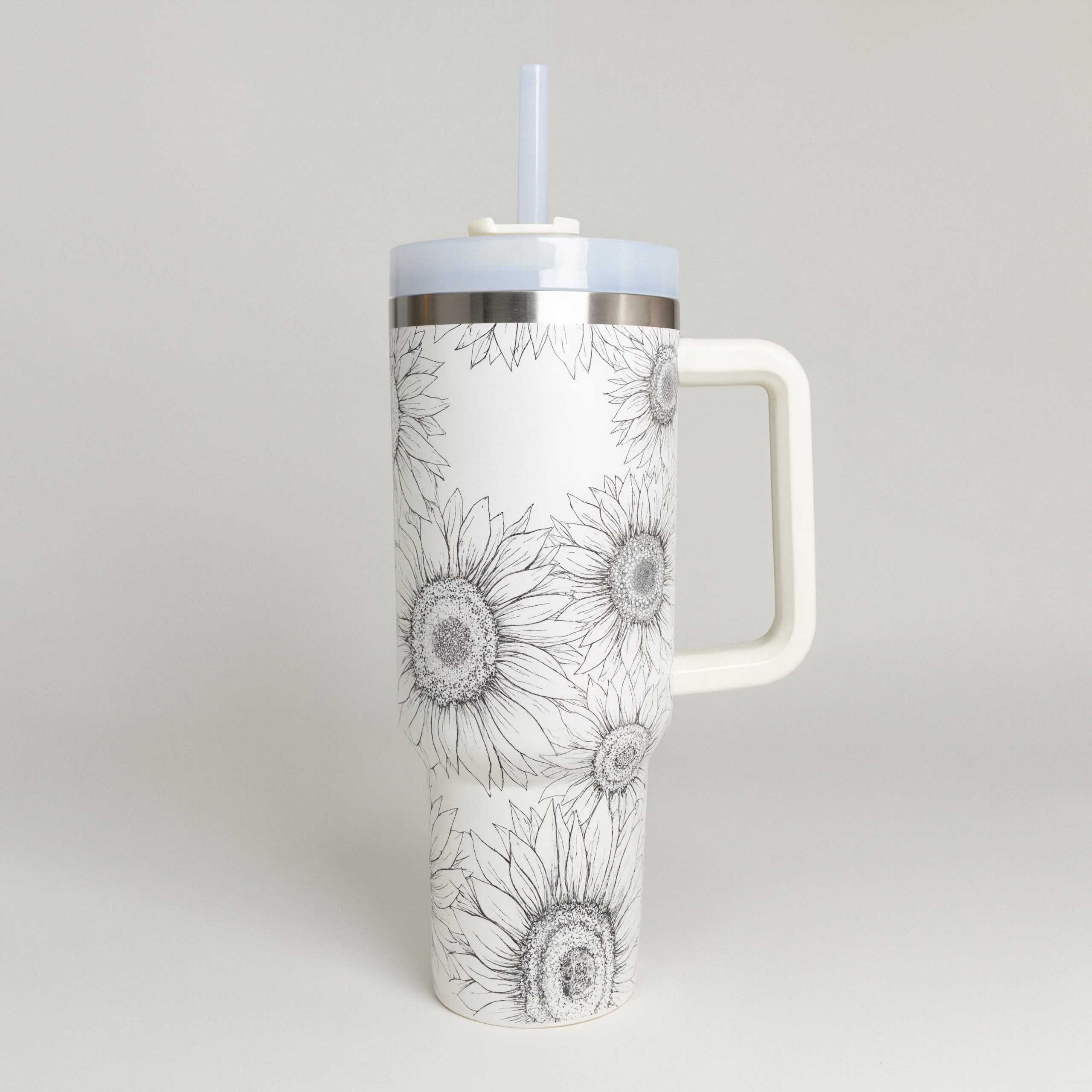 40oz Christmas Thermal Mug with Handle and Straw