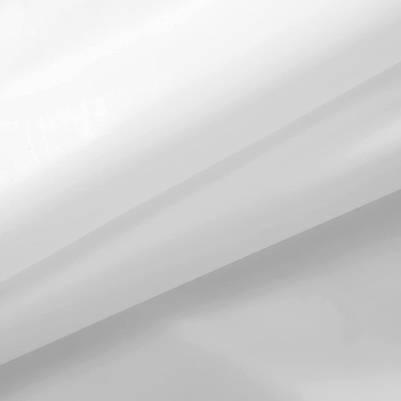 White Shower Curtain Liner - Lightweight Shower Curtain With Magnets, Metal Grommets - Grafton Collection