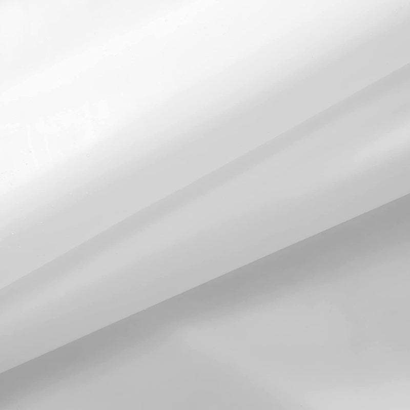 White Shower Curtain Liner - Lightweight Shower Curtain With Magnets, Metal Grommets - Grafton Collection