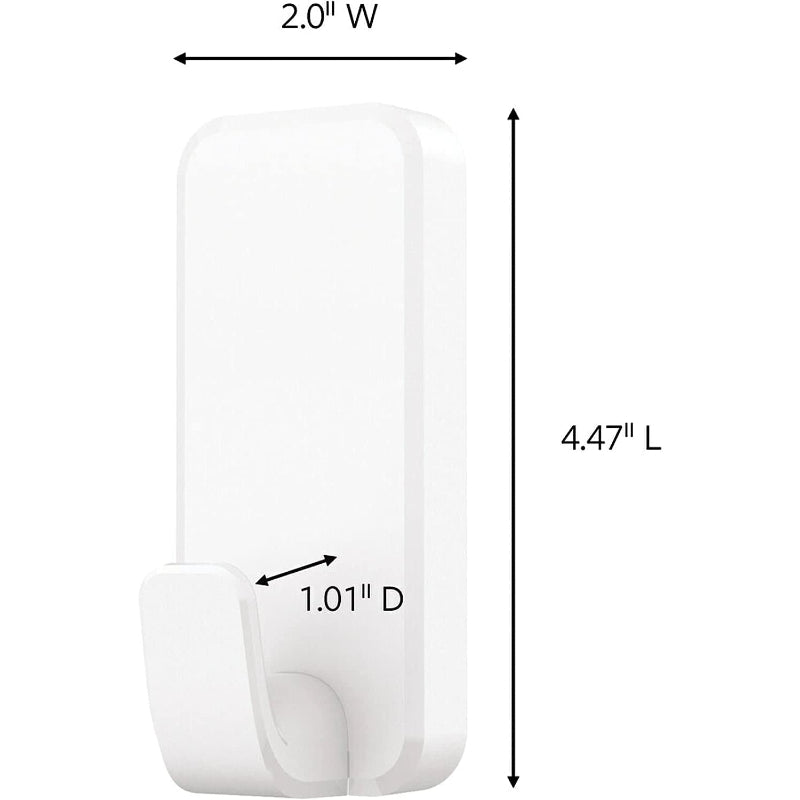 Large Utility Hooks, Damage Free Hanging Wall Hooks With Adhesive Strips, No Tools Wall Hooks For Hanging Decorations In Living Spaces - Grafton Collection