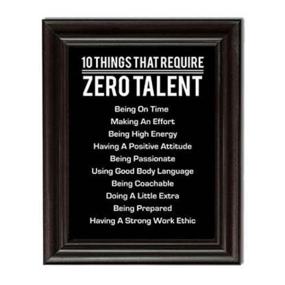 Motivational Wall Art Poster Print Ready to Frame Modern Decor For Home-Office-School-Gym & Locker Room. Teach Your Team & Players The Fundamentals! - Grafton Collection