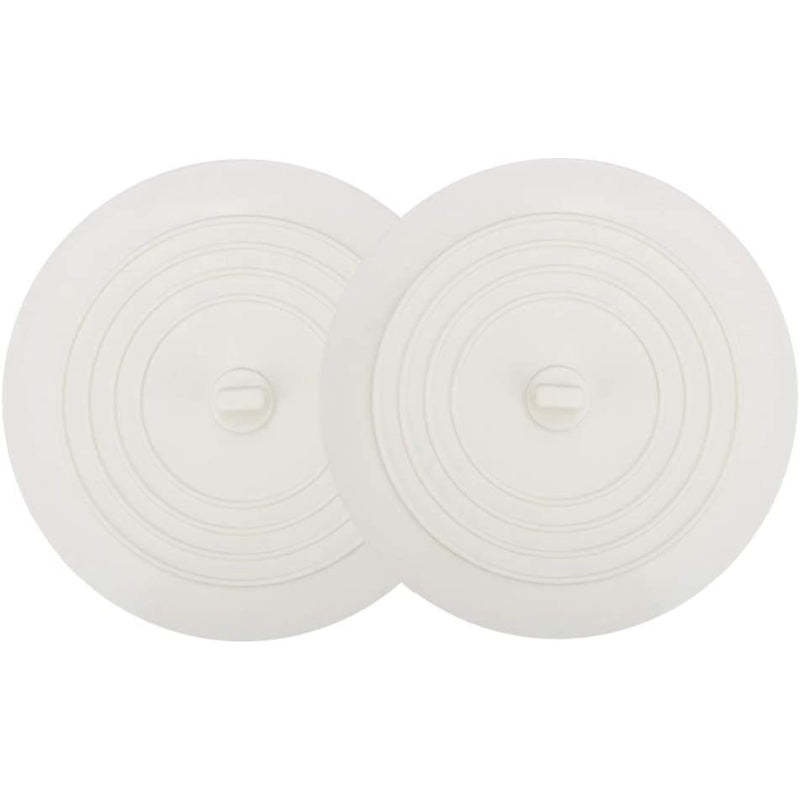 Tub Stopper 2 Pack, 6 Inches Large Silicone Drain Plug Hair Stopper Flat Suction Cover For Kitchen Bathroom Accessories And Laundry - Grafton Collection