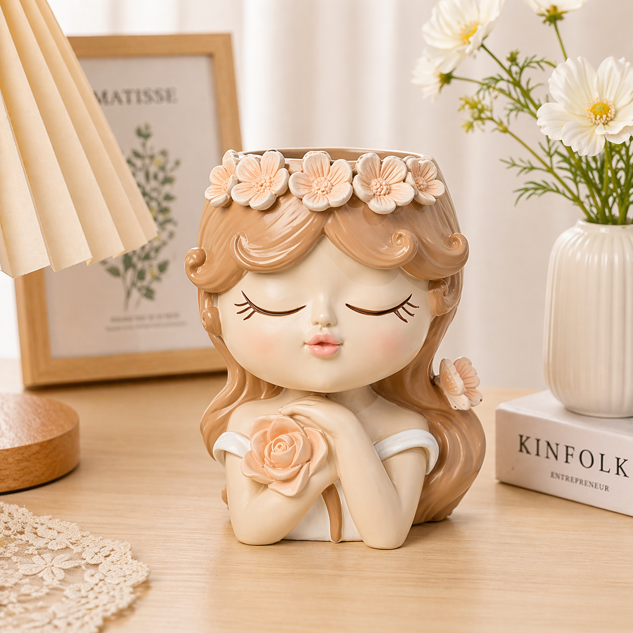 Cartoon Character Shaped Abs Plant Pot For Indoor Succulents And Cacti Display