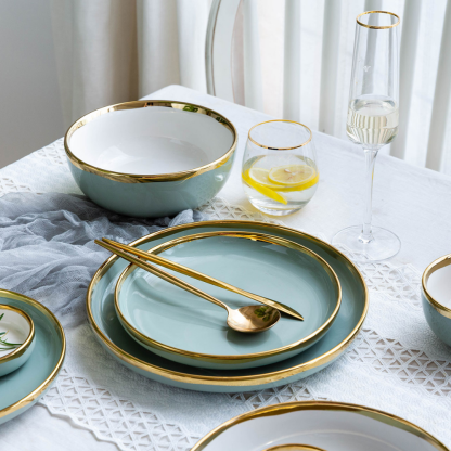11 Piece Ceramic Dinnerware Set - Grafton Collection