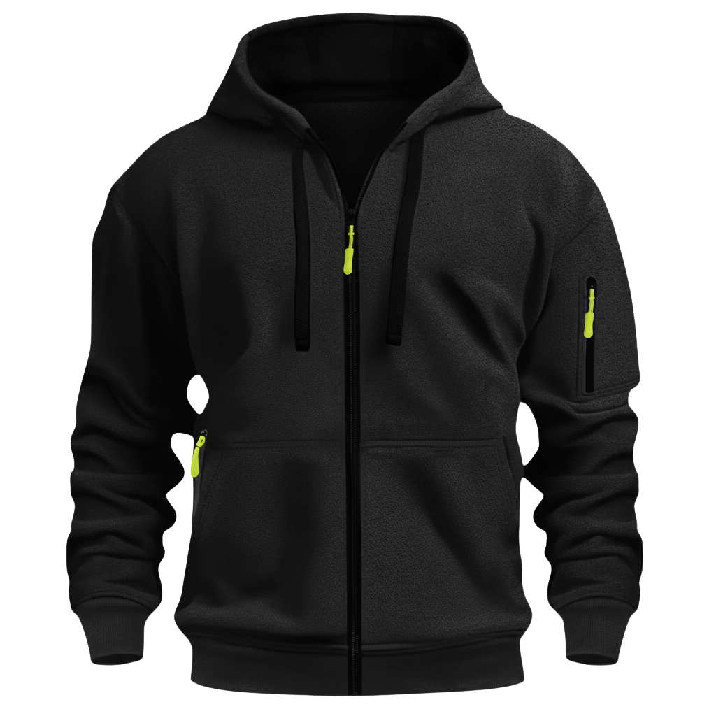 Hooded Zip Up Jacket For Men