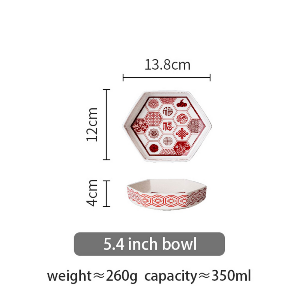 Chinese Fudao Bowl and Plate Tableware Set - Grafton Collection