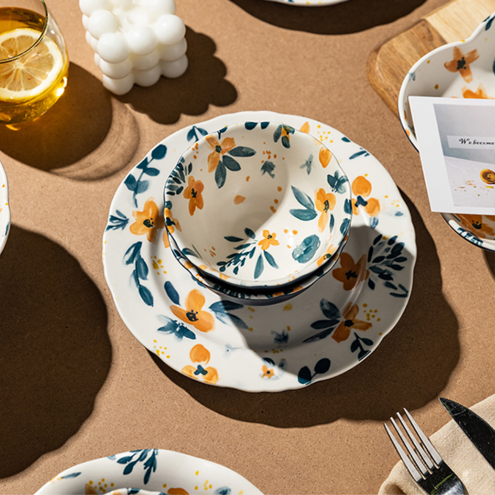 Flower-Patterned Dinnerware - Grafton Collection