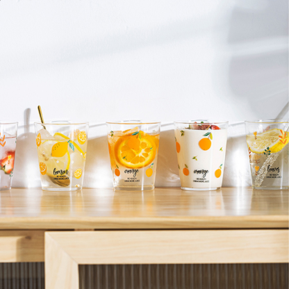 Orange Glass Cups - Grafton Collection