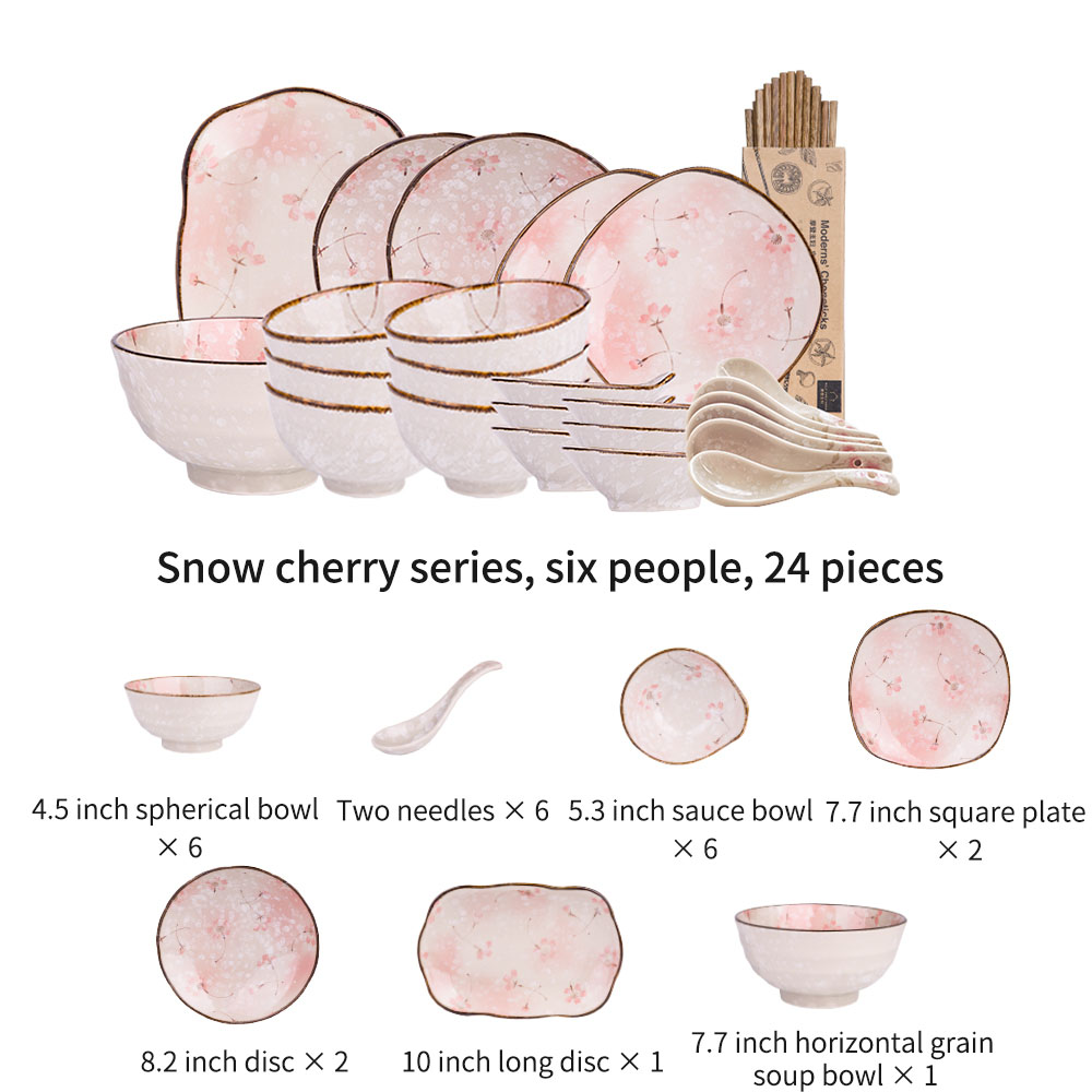 Japanese Cherry Blossom Ceramic Dinnerware - Grafton Collection