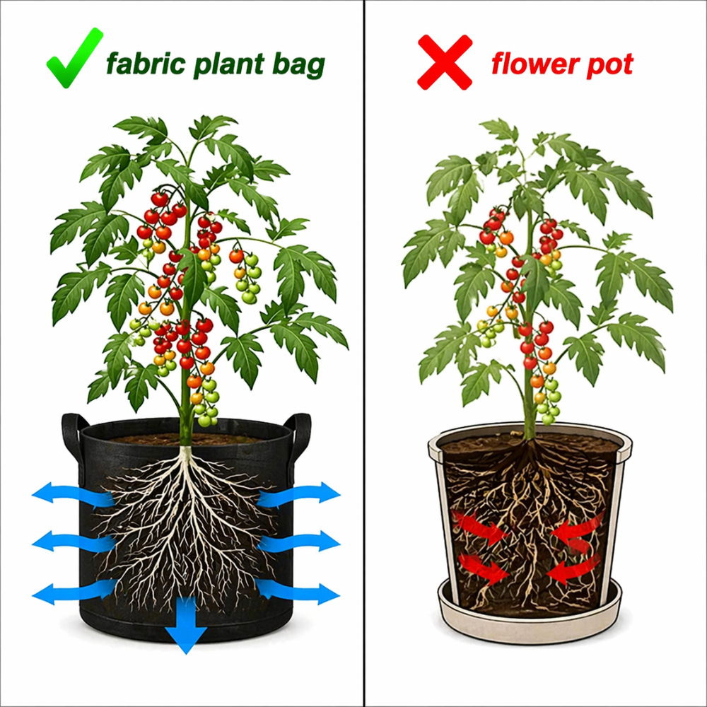 Heavy Duty Thickened Non Plant Grow Bag With Handles For Indoor Outdoor Gardening
