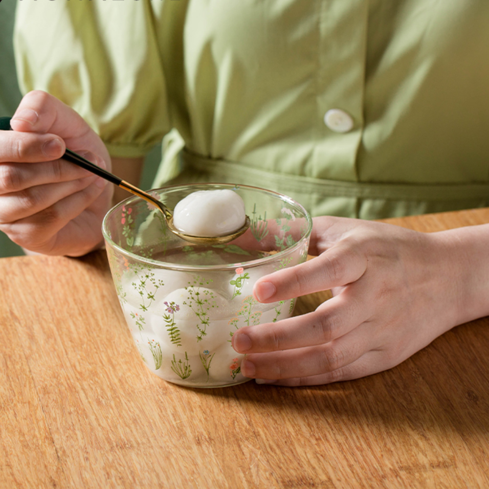 Floral Pattern Glass Mugs - Grafton Collection