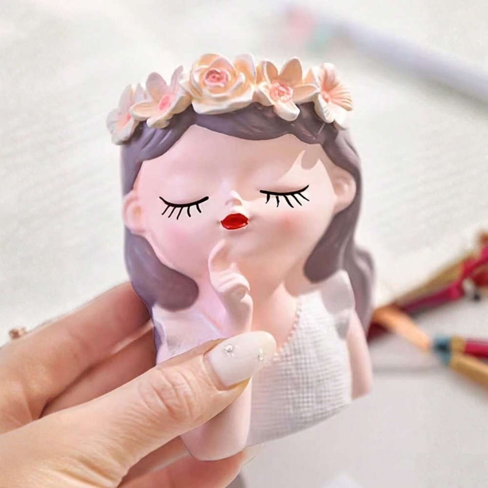 Creative Girl Sleeping Pose Figurines Flowerpot For Garden Decoration