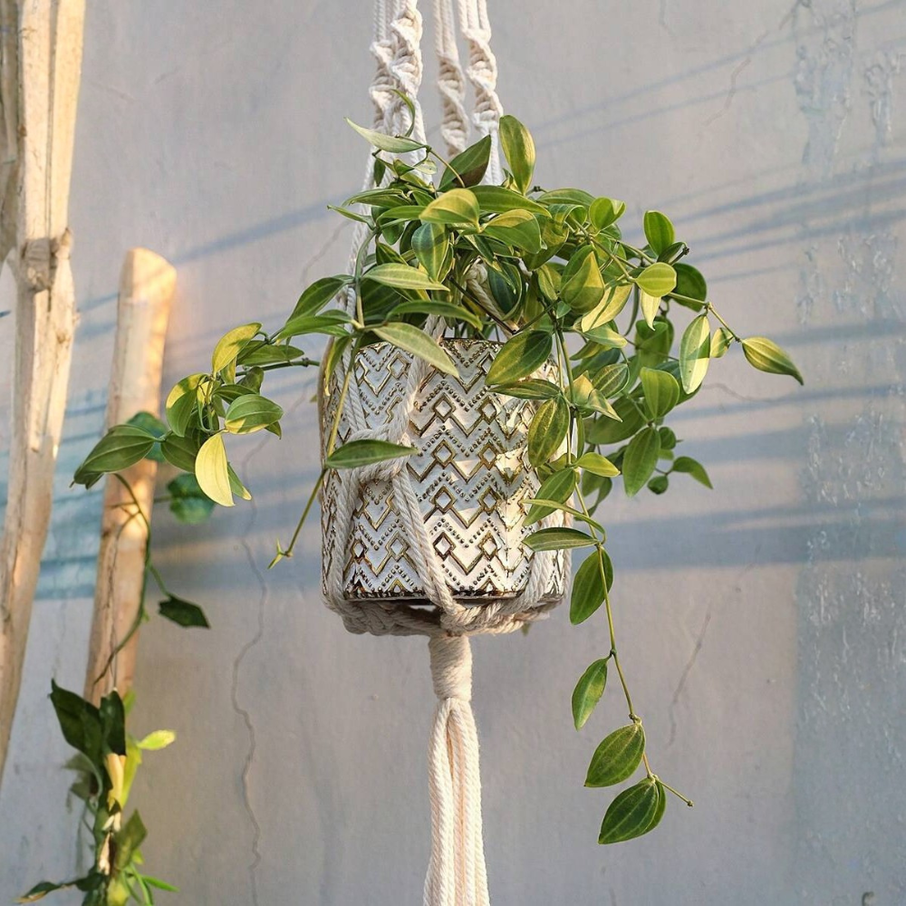 4 Pieces Plant Hangers With Beads And Tassels For Home Decor