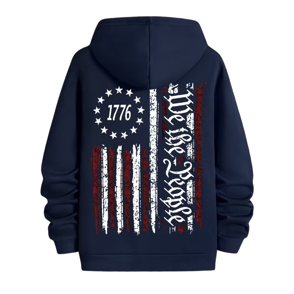 Patriotic American Flag Hoodie For Men