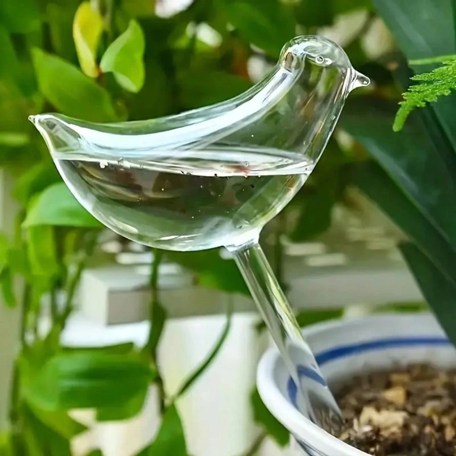 Bird Shaped Self Watering Globes For Potted Plants And Gardens