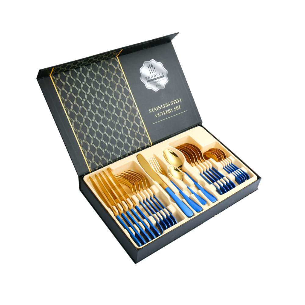 Stainless Steel Colored Cutlery Set - 16 Pieces - Grafton Collection