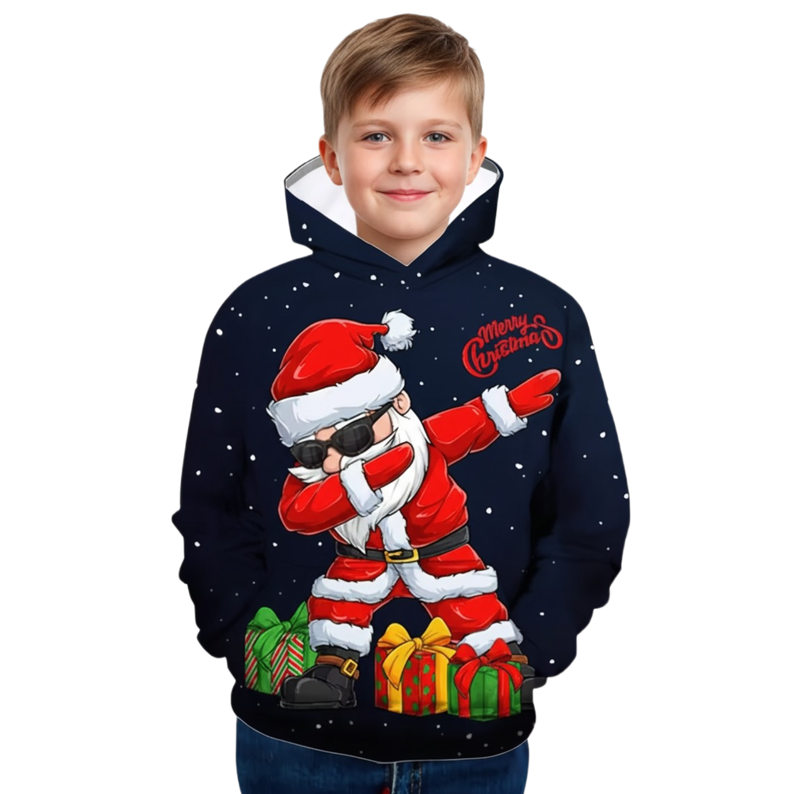 Boys Festive Santa Hoodie