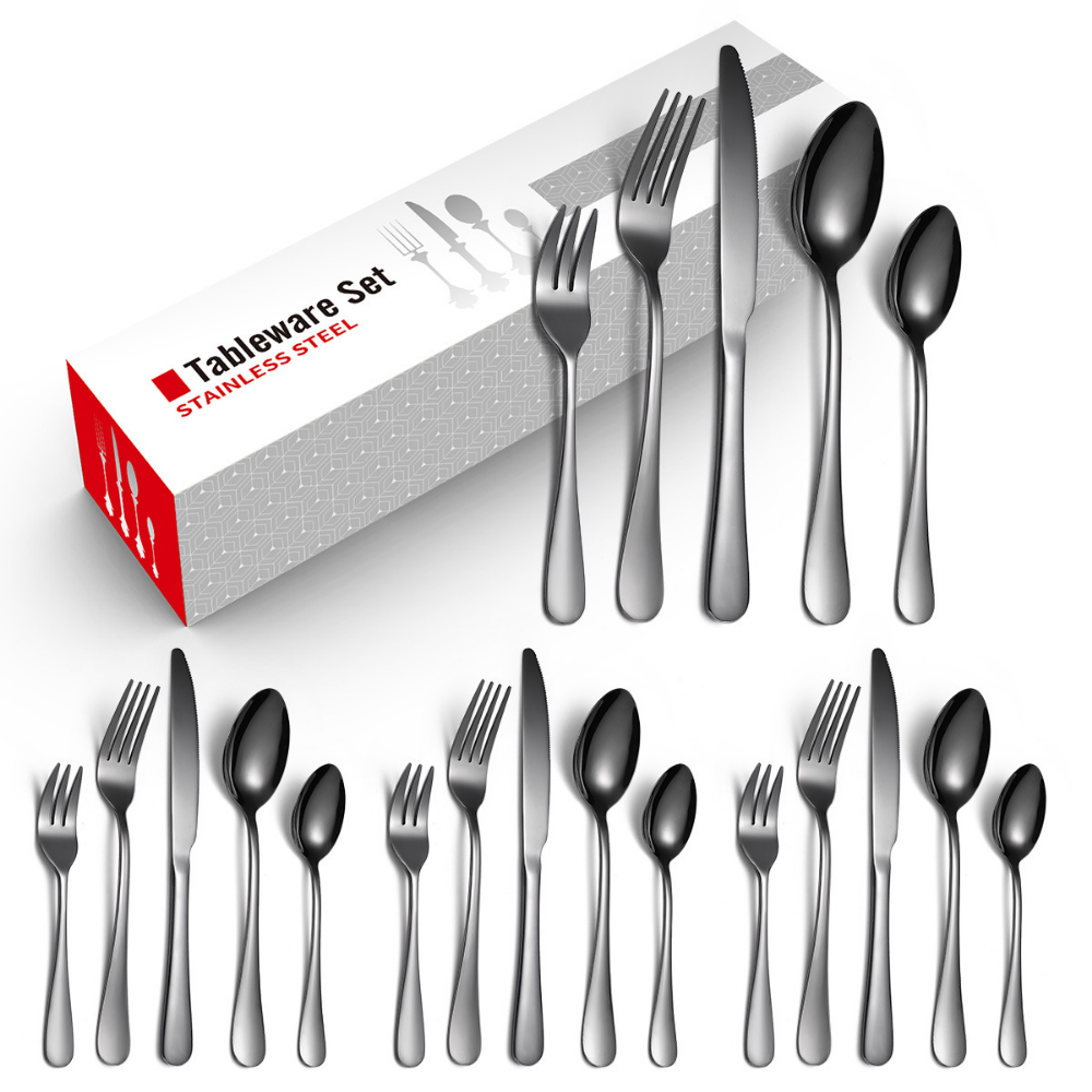 20 Piece Luxury Stainless Steel Flatware Set - Grafton Collection
