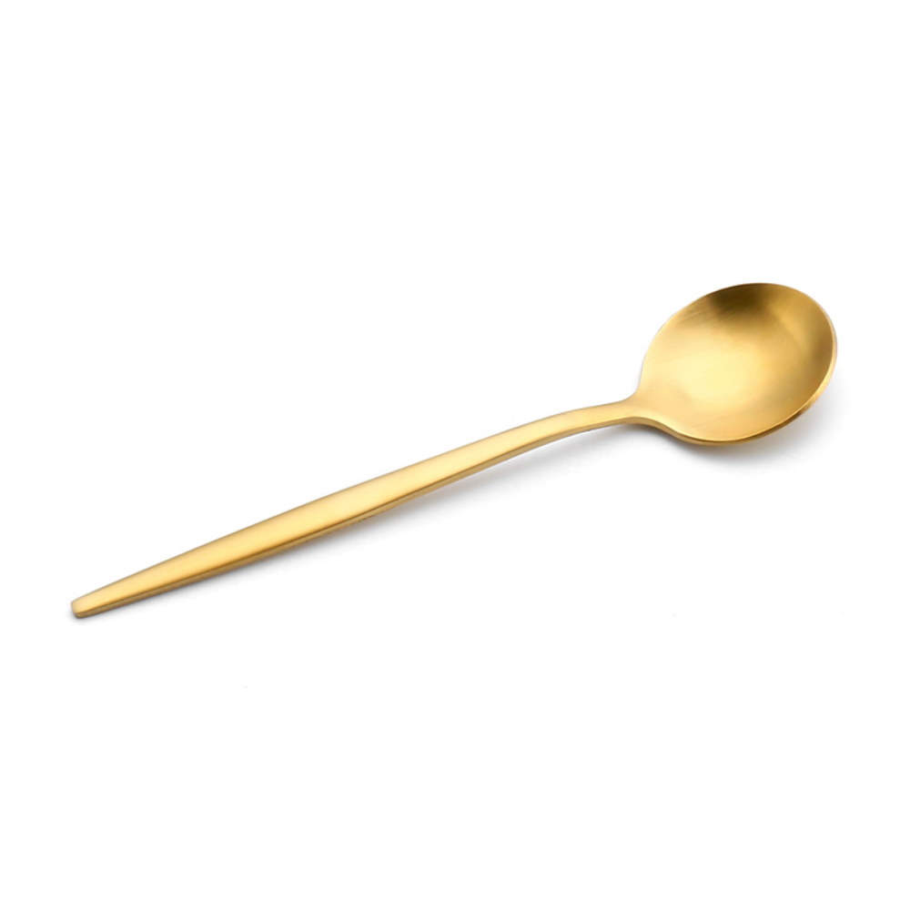 Matte-Colored Stainless Steel Dessert & Tea Spoons - Grafton Collection