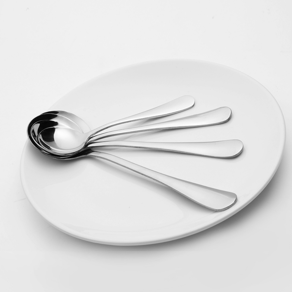 Stainless Steel Rounded Spoons - 4 Pieces - Grafton Collection