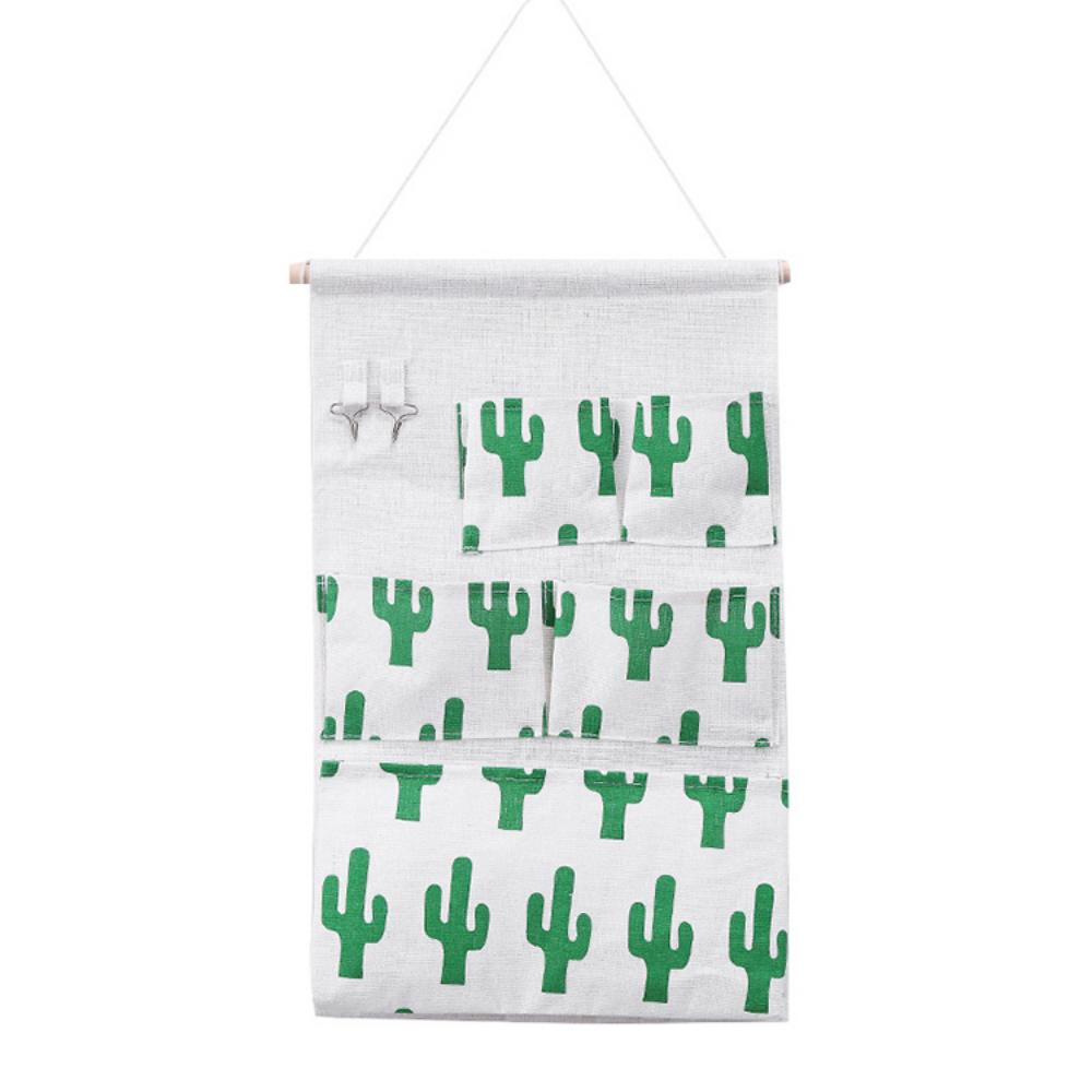 Five Pocket Cotton & Linen Hanging Storage Bag - Grafton Collection