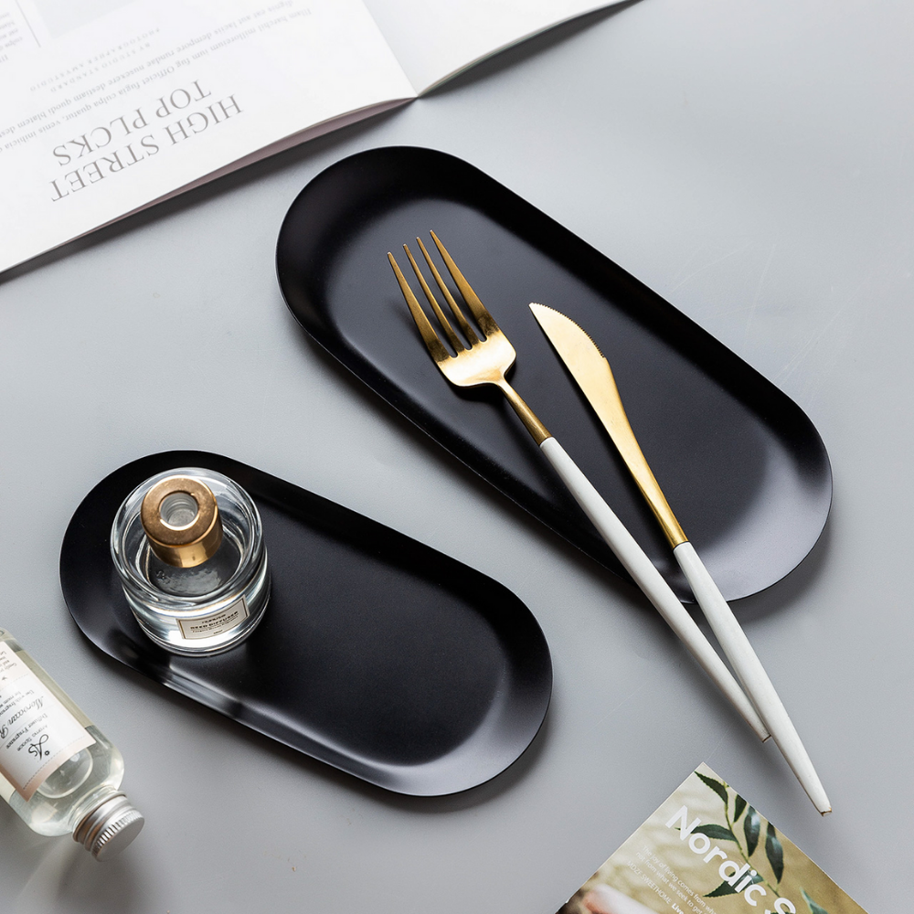 Oval Metallic Serving Platter - Grafton Collection