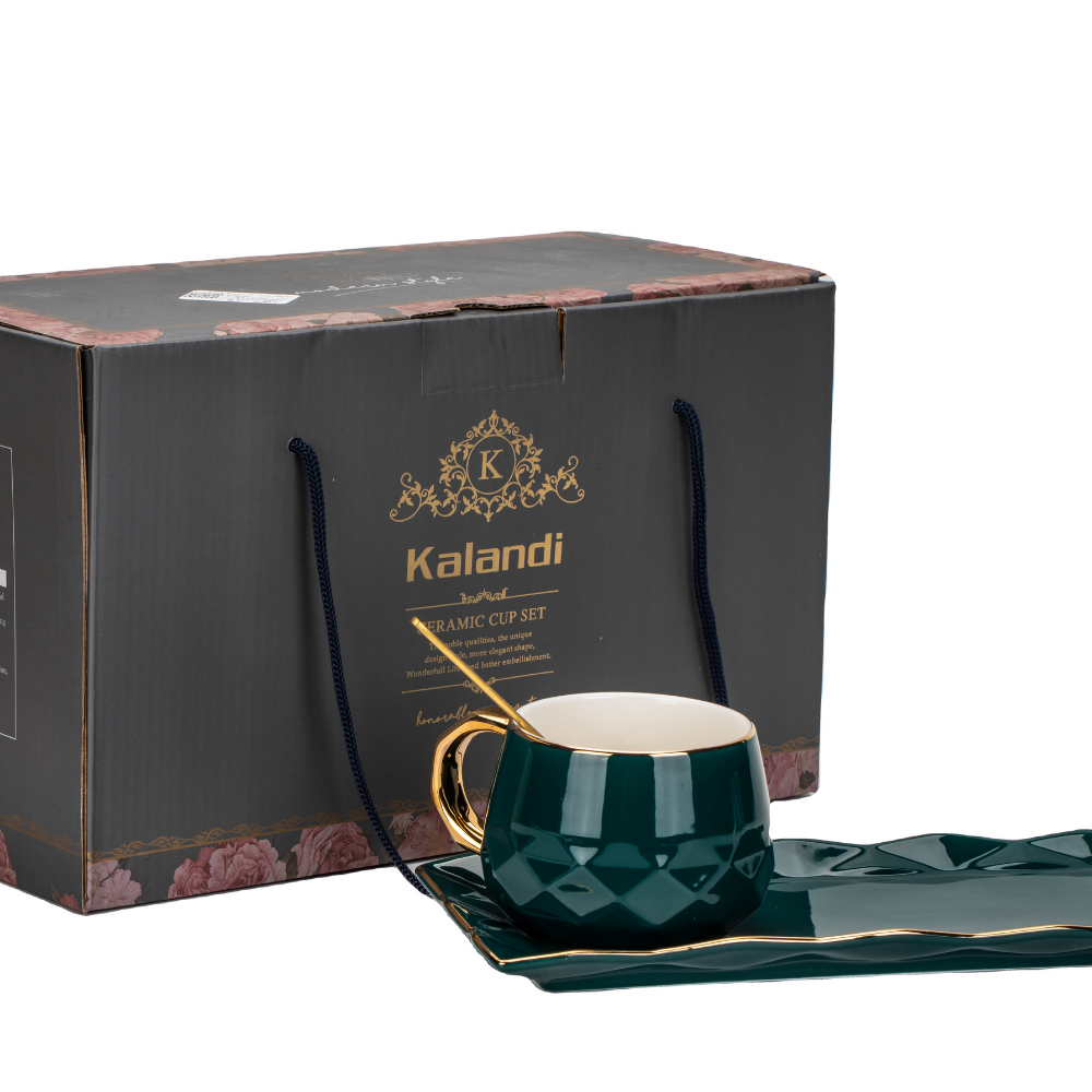 European Classic Coffee Cup And Saucer with Handle - Grafton Collection