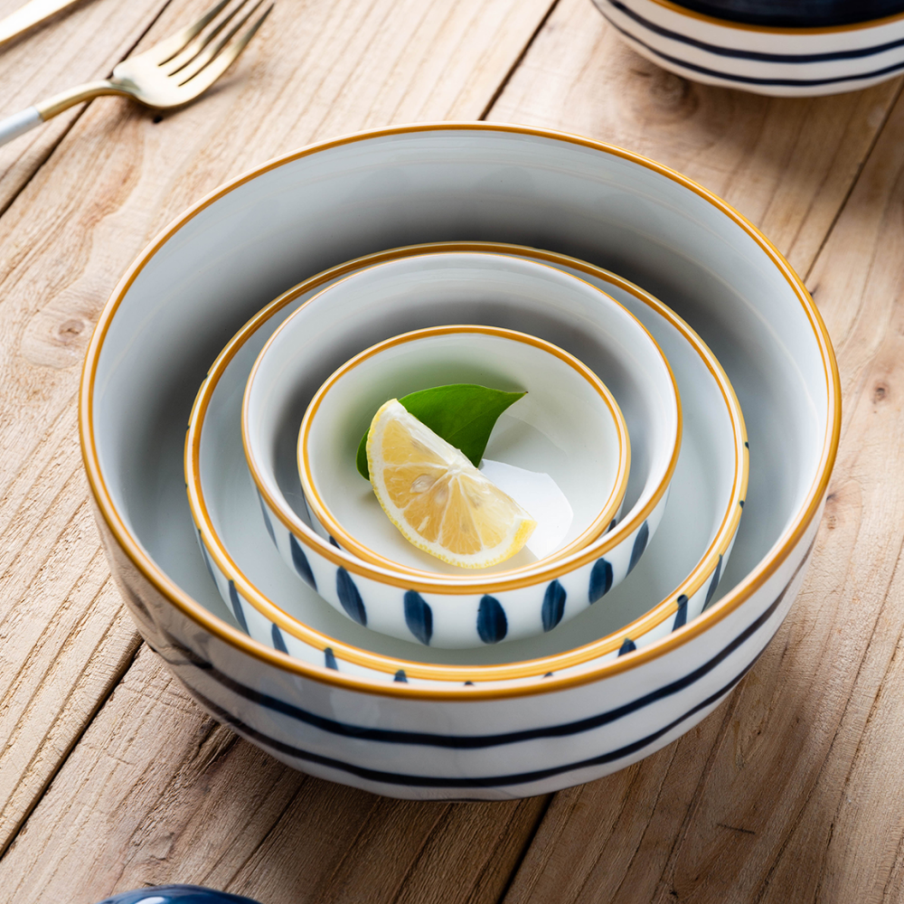 Blue Pottery Bowls - Grafton Collection