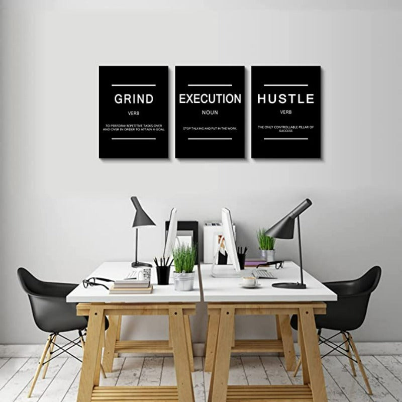 Pack Of 3 Inspirational And Motivational Quotes Wall Poster - Grafton Collection