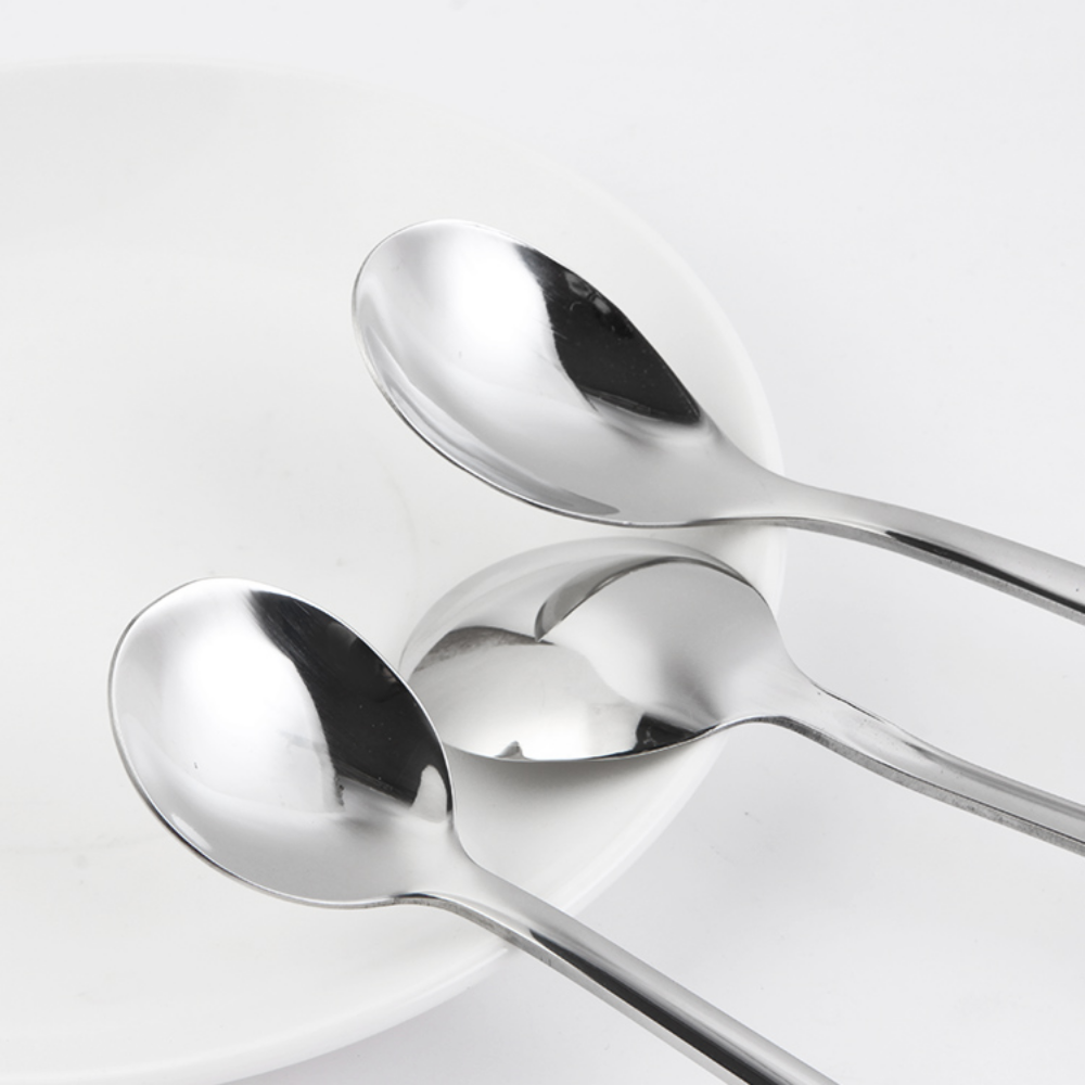 Stainless Steel Long-Handle Dessert Spoons - 4 Pieces - Grafton Collection