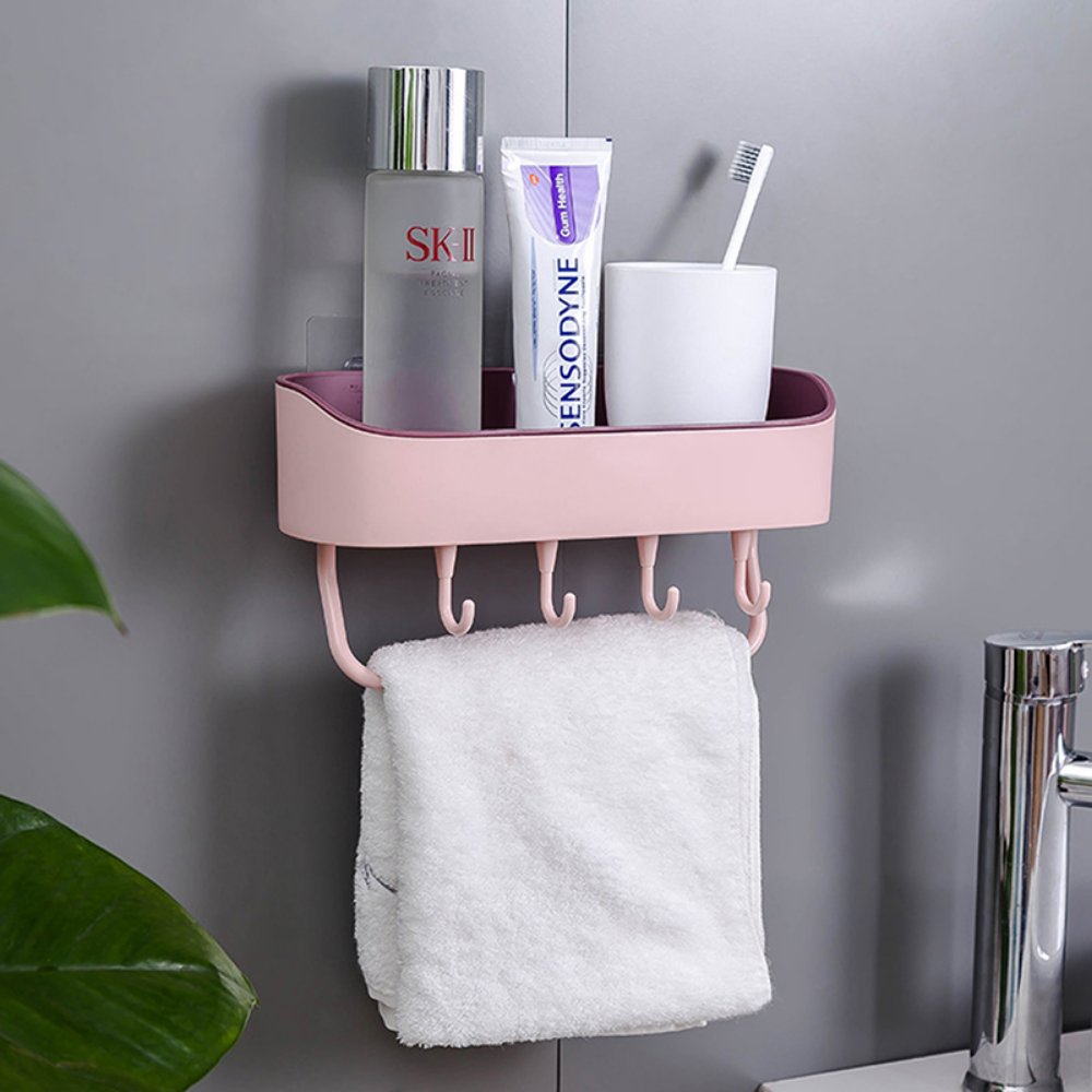 Wall-Mounted Bathroom Accessories & Cosmetic Storage Rack - Grafton Collection