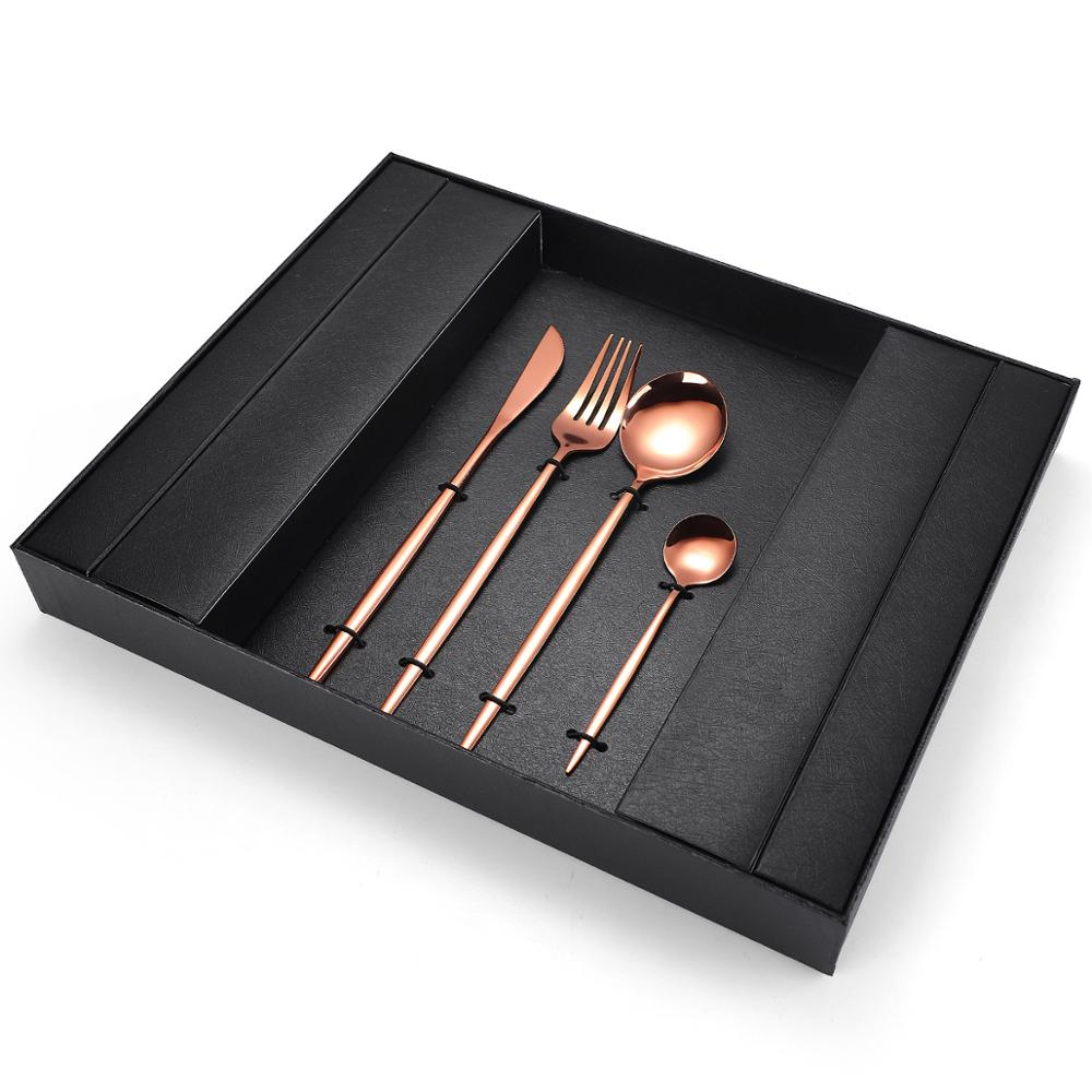 Modern 16Pcs Stainless Steel Cutlery Set With Black Box - Grafton Collection