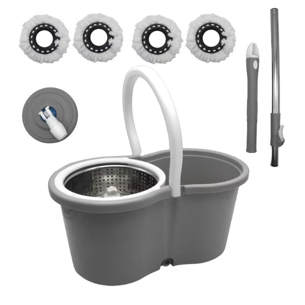 360 Degree Spin Mop And Bucket Cleaning Set With Wringer And Refills