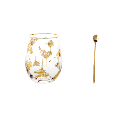 Gold Accents Glass Cups - Grafton Collection