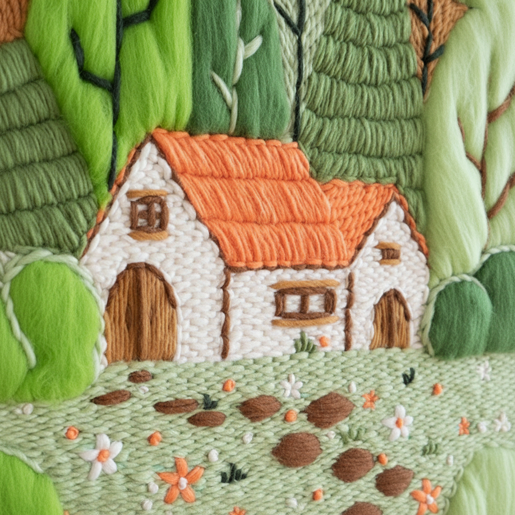 Punch Needle Textile Wall Art Set