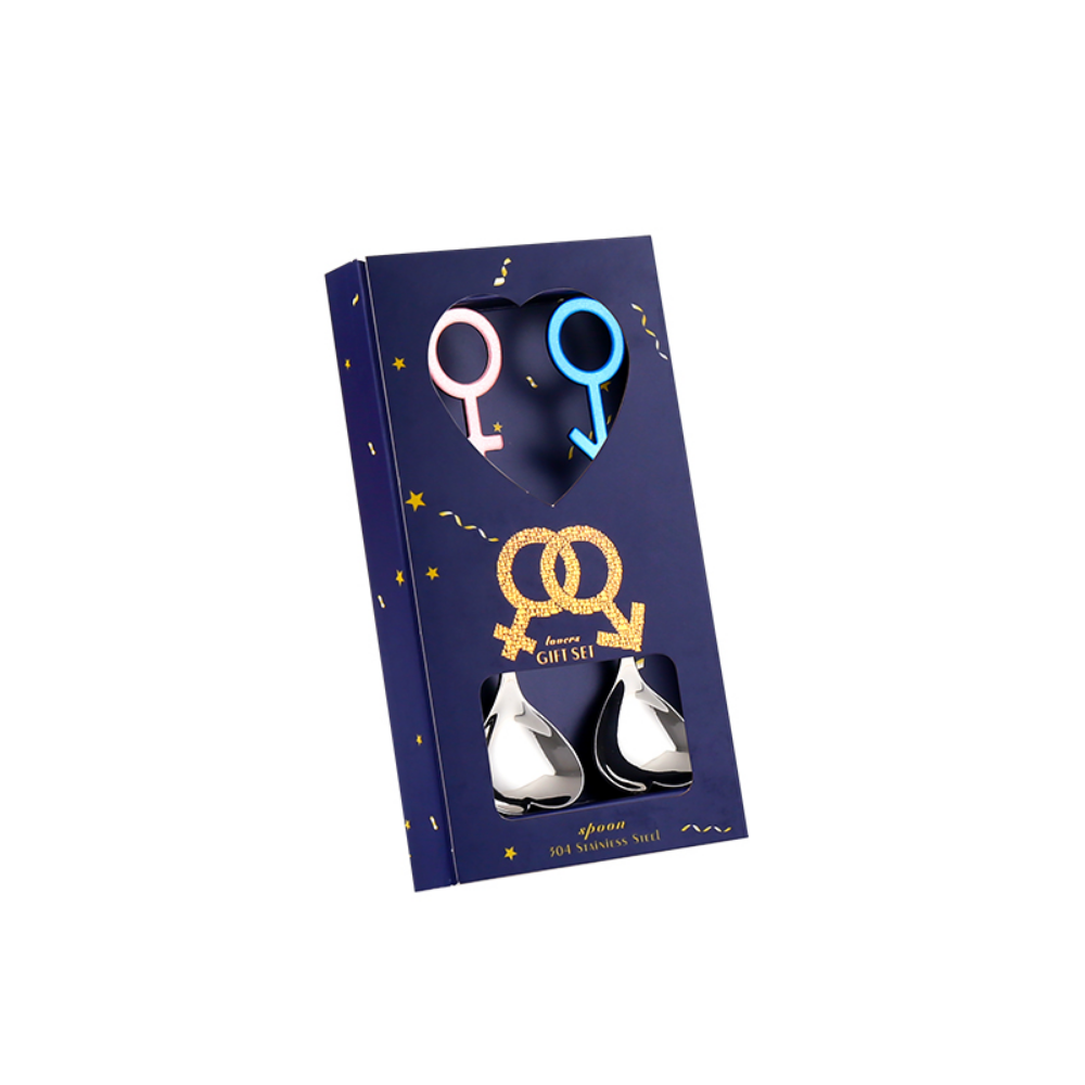 Blue & Pink Stainless Steel Spoon Set - Grafton Collection