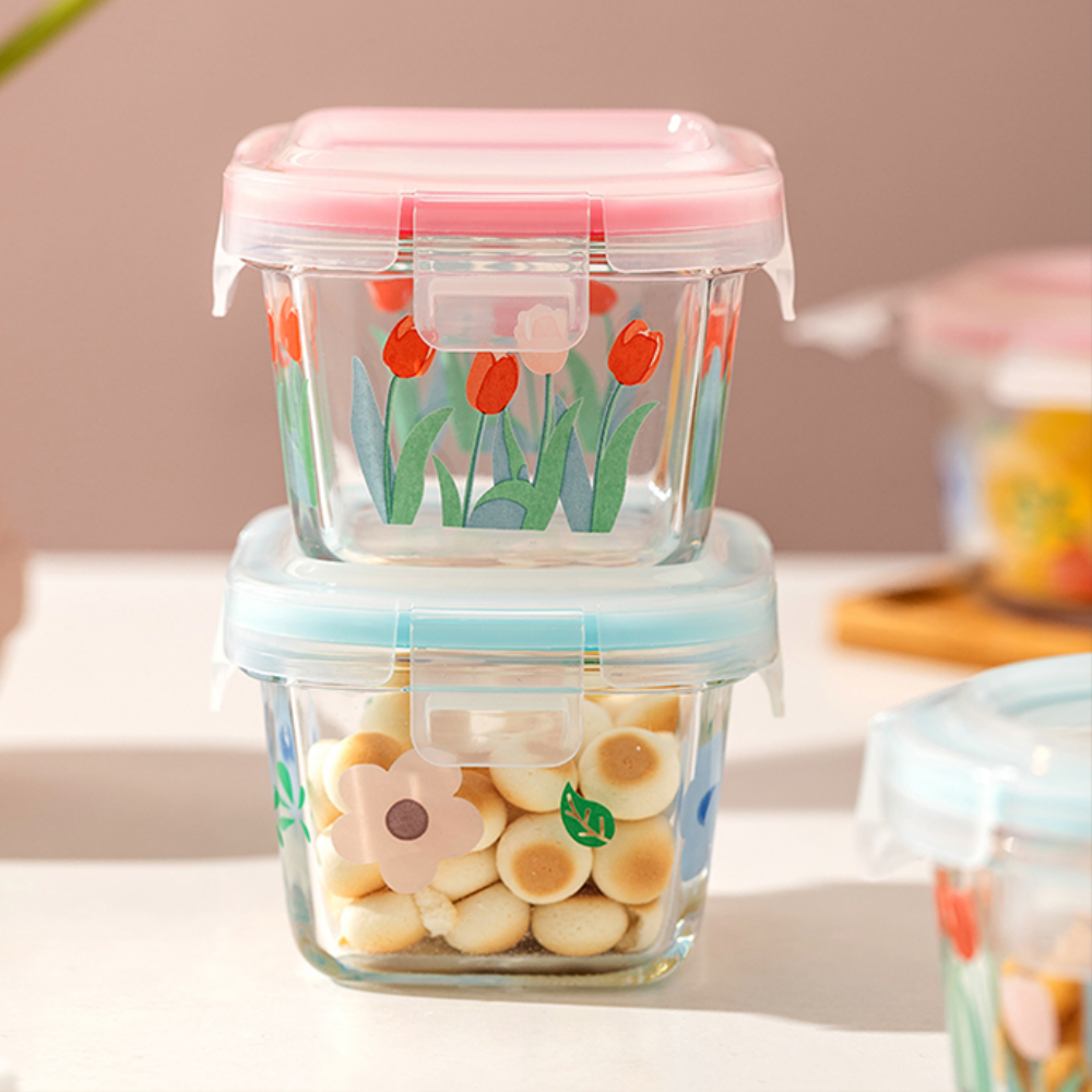 Flower Pattern Containers - Grafton Collection