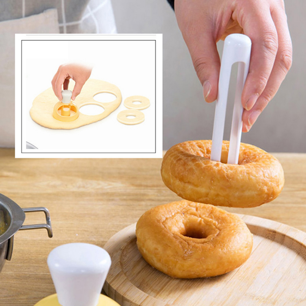 Hollow Donut Mold With Dipping Tongs - Grafton Collection