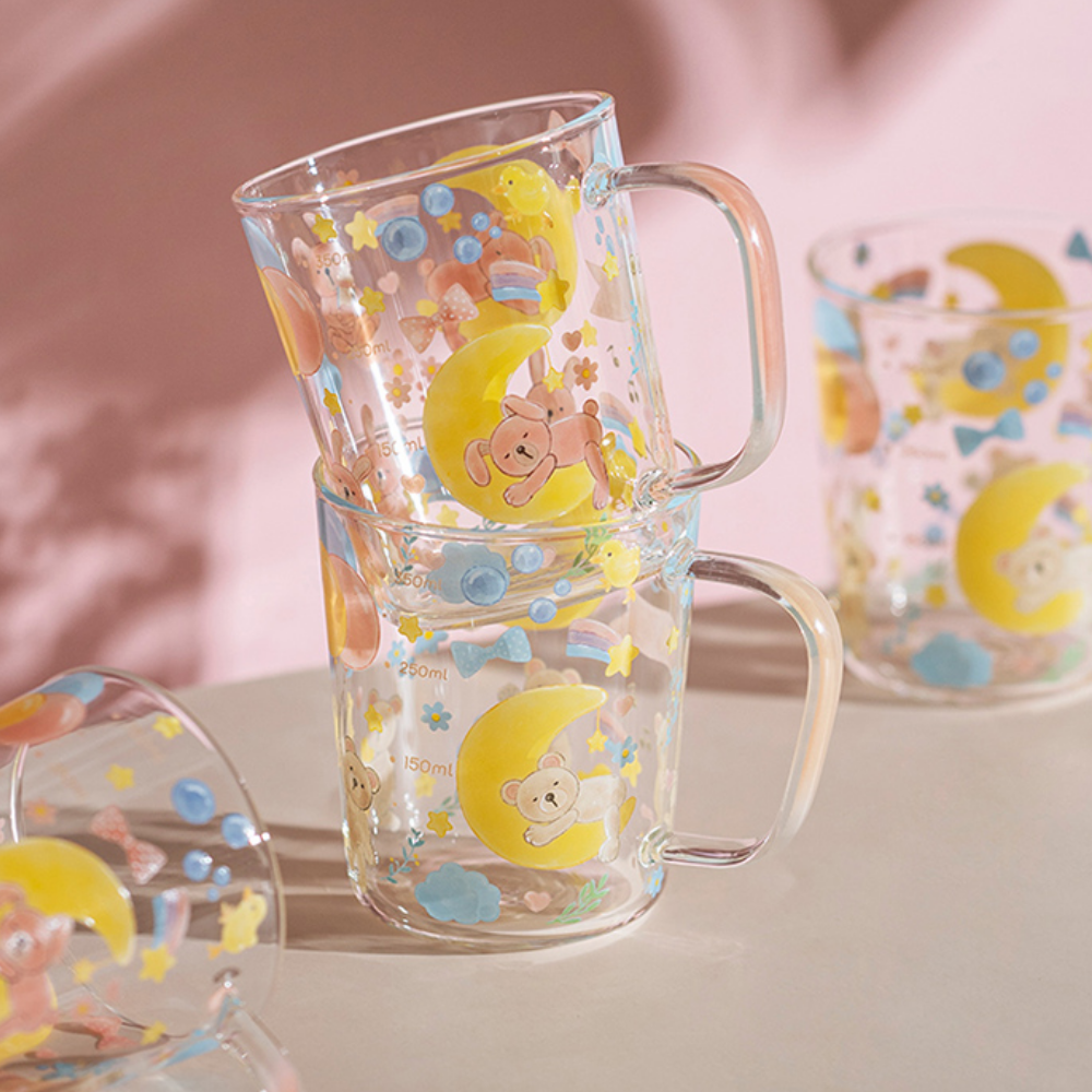 Cartoon Bear Glass Mugs - Grafton Collection