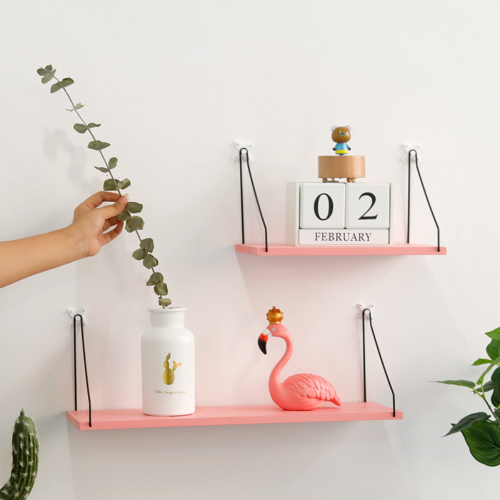 Wood Living Room Hanging Storage Wall Shelf - Grafton Collection