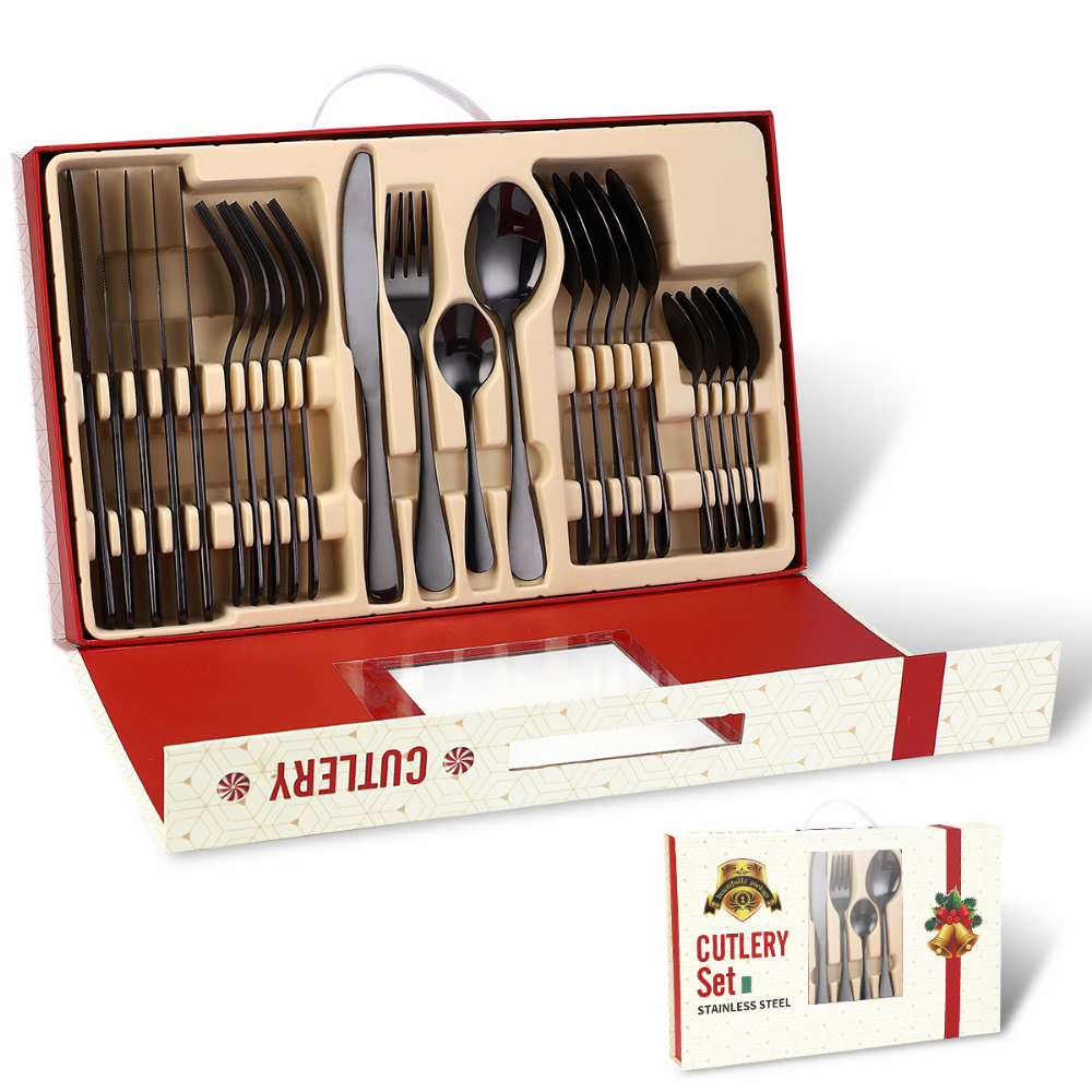 Stainless Steel Cutlery Sets - 24 Pieces - Grafton Collection