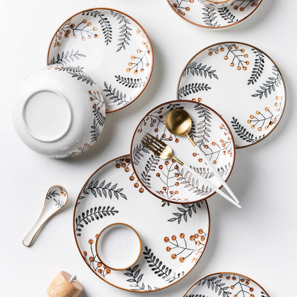 Hand Painted Leaf Dishes - Grafton Collection