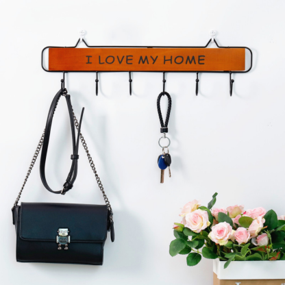 Vintage Wooden Creative Wall-Mounted Coat & Keys Storage Hook - Grafton Collection