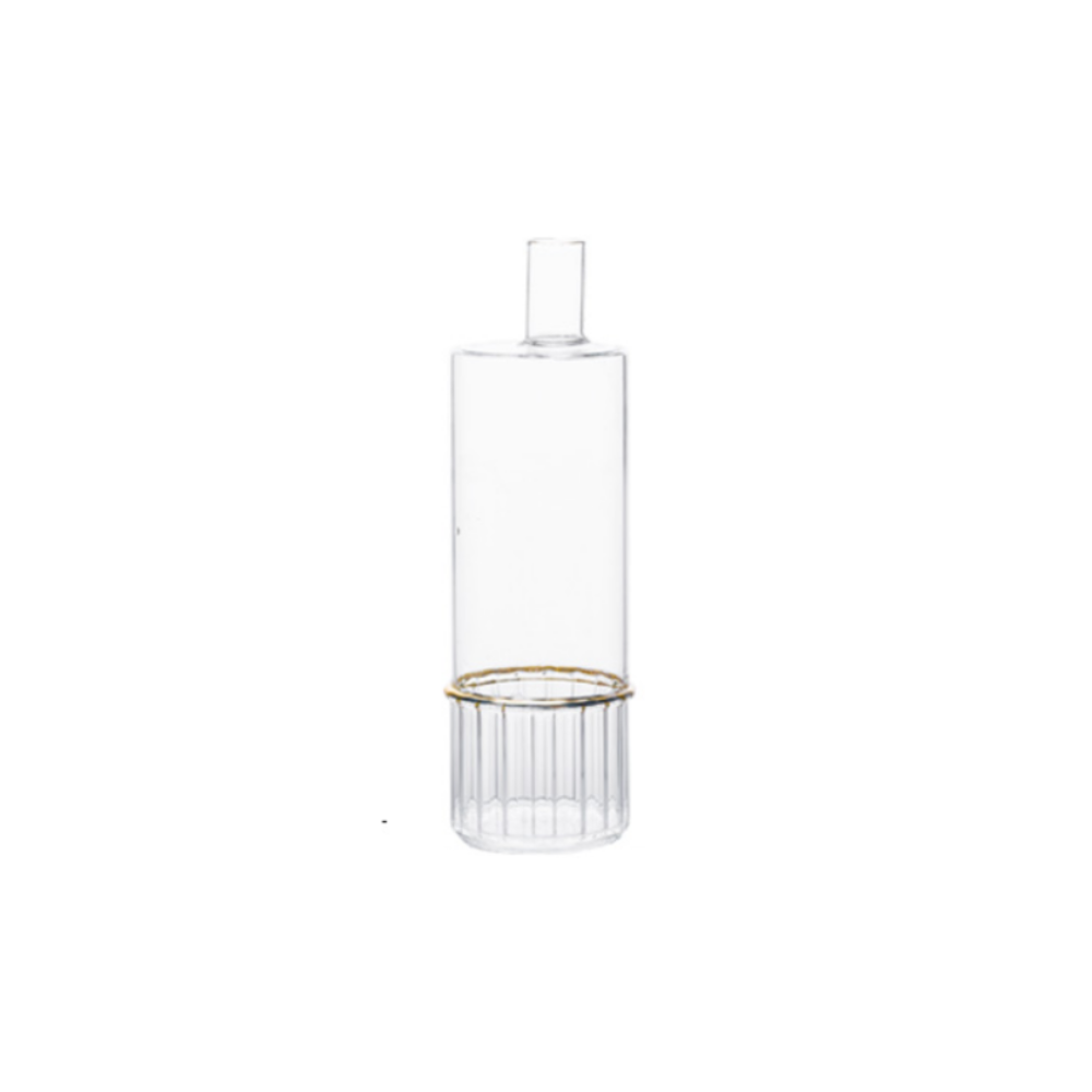 Glass Vases With Gold Ring - Grafton Collection