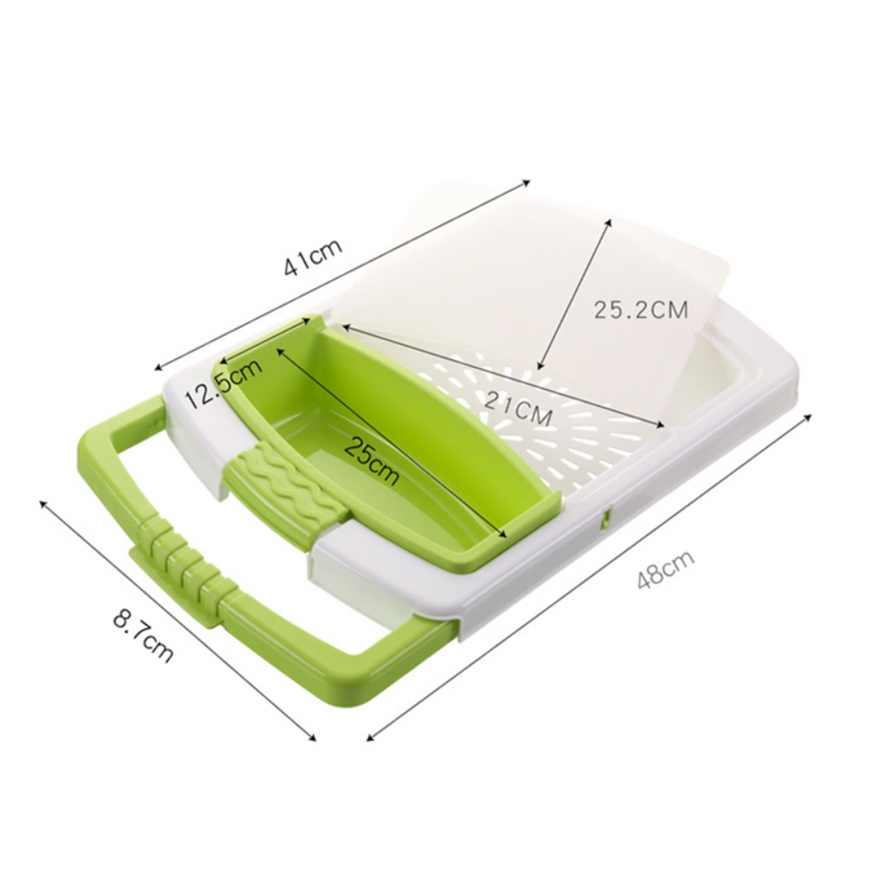 Retractable Multi-Function Storage Basket & Cutting Board - Grafton Collection