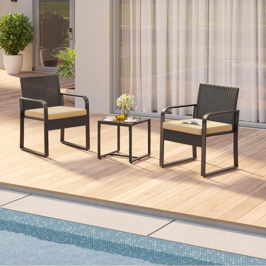 3 Piece Patio Bistro Set