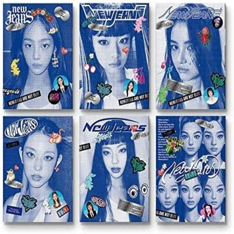 NewJeans 1st EP Album Bluebook Version CD+Mini Poster On Pack+Log Book+Pin-up Book+Phoning Manual Book+ID Card+Sticker Pack+Photocard+Tracking Sealed - Grafton Collection