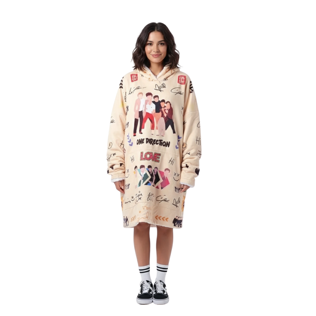 One Direction Printed Oversized Hoodie Blanket