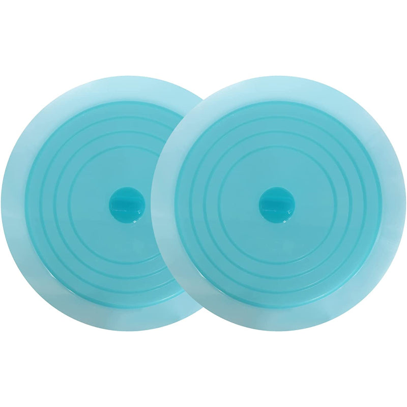 Tub Stopper 2 Pack, 6 Inches Large Silicone Drain Plug Hair Stopper Flat Suction Cover For Kitchen Bathroom Accessories And Laundry - Grafton Collection